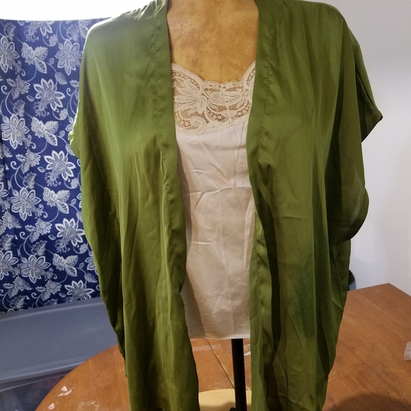 Anthropologie Tops - Anthropologie Floreat Green Wrap Top